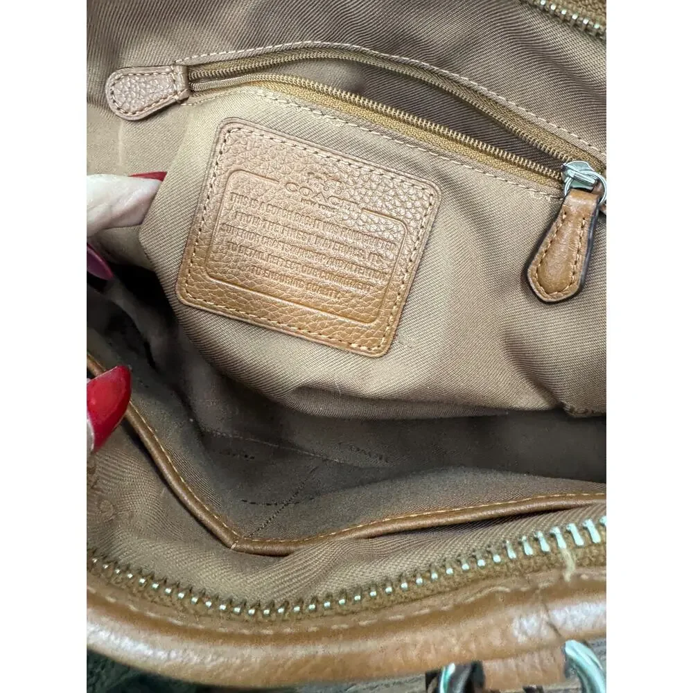 COACH Purse light Pebbled Leather Nolita 35650 Satchel (pu2000thrifty